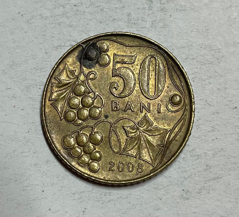 50 bani Moldavië 2008, Ophalen of Verzenden, Overige landen