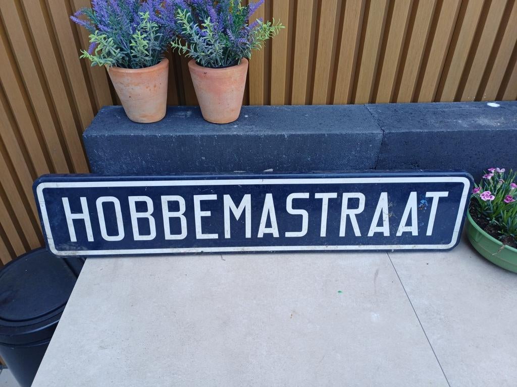 Vintage orgineel straatbord uit Den Haag, Ophalen of Verzenden