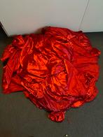 Rode stof voor tent of decoratie - 30 meter, Caravans en Kamperen, Tenten, Ophalen, Gebruikt