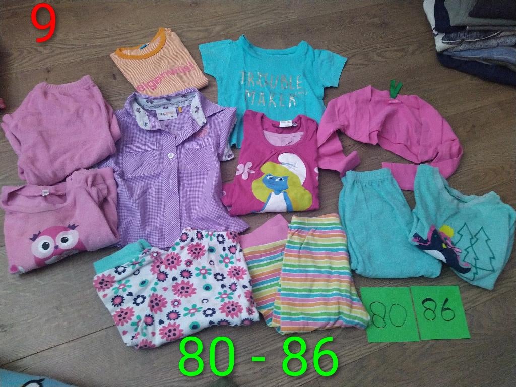 09 - Baby kleding pakket meisje - Maat 80 / 86, Ophalen of Verzenden, Gebruikt, Maat 80