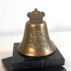 Antiek massief messing bel | Dieu et Mon Droit Engeland, Ophalen of Verzenden, Brons