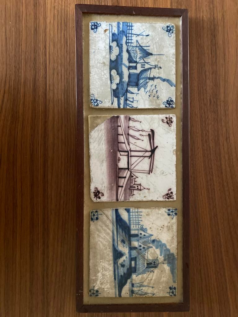 Antiek Tegeltableau - Hollandse Scènes, Ophalen of Verzenden