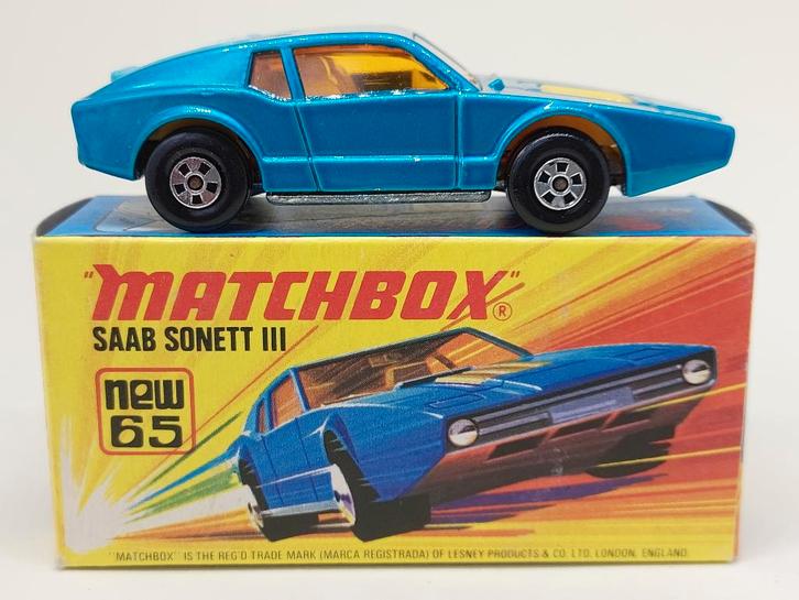 SAAB SONET III No65 MATCHBOX UIT 1972 ZEER MOOI ONBESPEELD, Hobby en Vrije tijd, Modelauto's | Overige schalen, Nieuw, Auto, Ophalen of Verzenden
