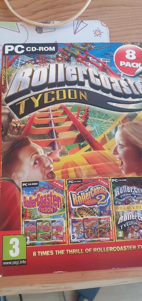pc cd rom spel rollercoaster tycoon 8 pack box nieuw, Spelcomputers en Games, 1 speler, Nieuw, Eén computer, Ophalen of Verzenden