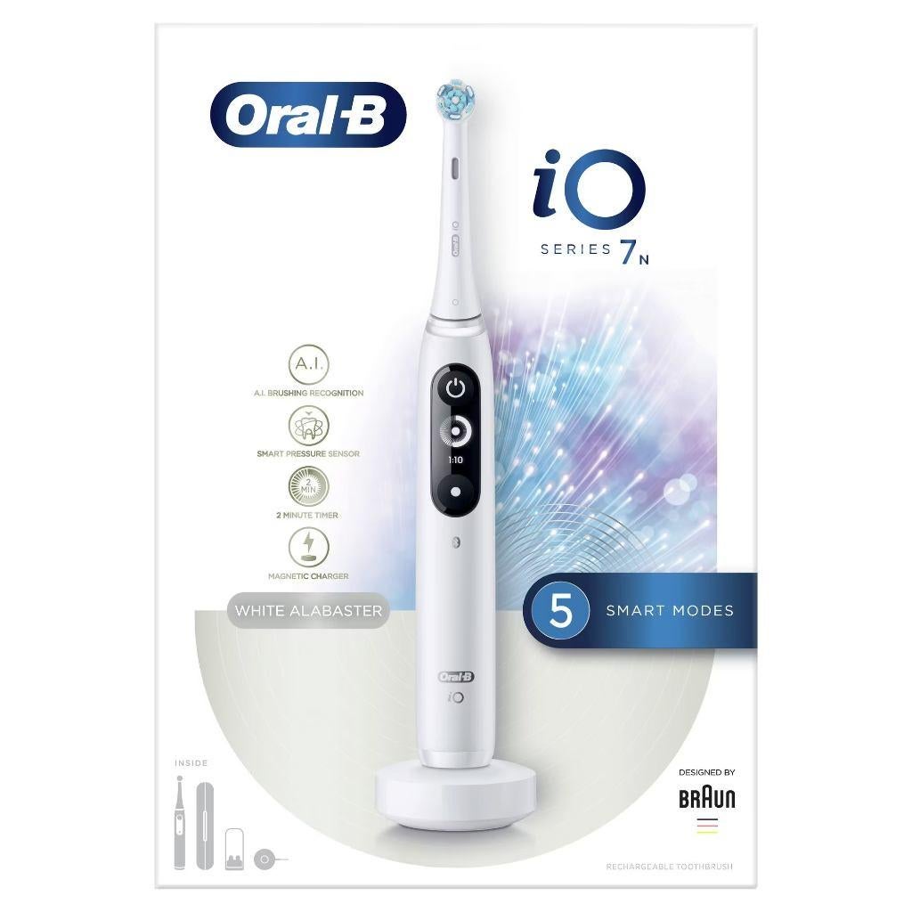 Oral B iO7 wit compleet in doos 1 jaar garantie!, Weena 10, Ophalen of Verzenden, Zo goed als nieuw, Tandenborstel
