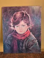 Vintage prent huilend kind huilende jongen Bragolin, Ophalen of Verzenden