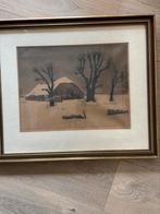 T Bottema - Wintergezicht bij Laren, Antiek en Kunst, Ophalen