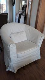 Lichte stoel met afneembare, wasbare hoes, Huis en Inrichting, Stoelen, Ophalen, Gebruikt, Wit, Eén