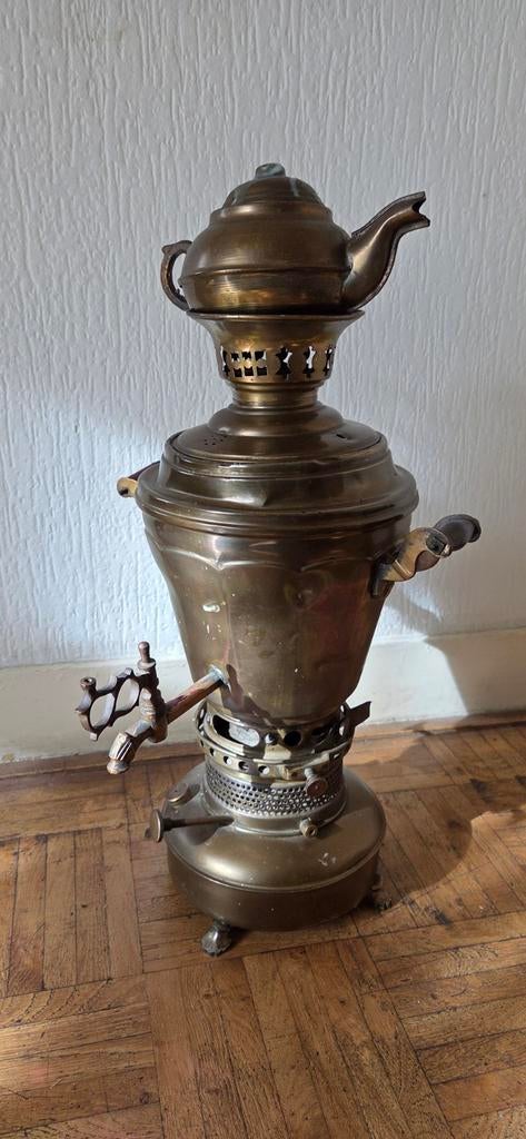 Koperen Samovar met theepot, Ophalen of Verzenden