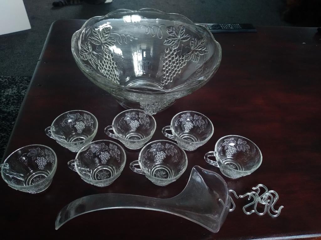 Gratis vintage bowl / punch set, Huis en Inrichting, Keuken | Servies, Ophalen, Glas, Overige stijlen