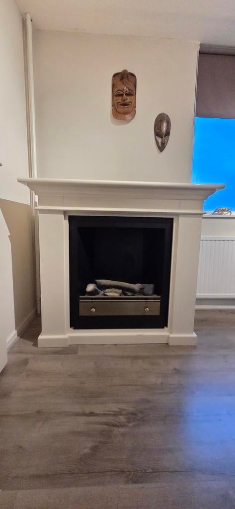 Schouw/open haard - 118x106x41 cm (BxHxD), Huis en Inrichting, Haarden, Ophalen, Gebruikt, Vrijstaande haard, Gelhaard