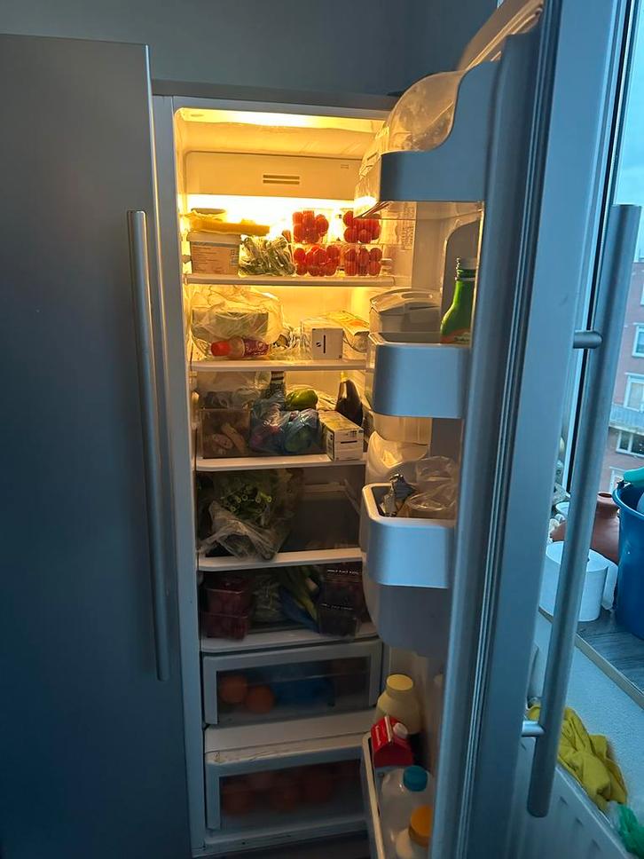 Samsung Amerikaanse Koelkast, Witgoed en Apparatuur, Koelkasten en IJskasten, Gebruikt, Met aparte vriezer, 200 liter of meer