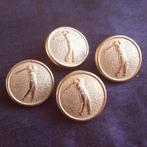 GOLF: Vier Oude Vergulde Knopen voor Golftenue, Verzenden