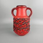 Vintage West-Duitse Fat Lava vaas. Carstens 7586-25. rood., Ophalen of Verzenden