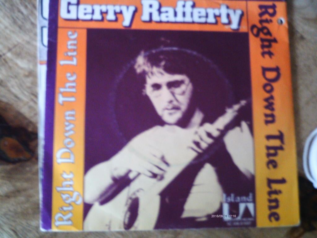 gerry rafferty - right down the line 17a, Cd's en Dvd's, 7 inch, Single, Ophalen of Verzenden, Pop