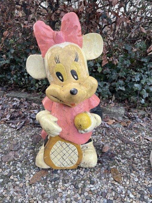 Handgemaakt houten beeld van Disney figuur  MINNIE MOUSE, Ophalen of Verzenden