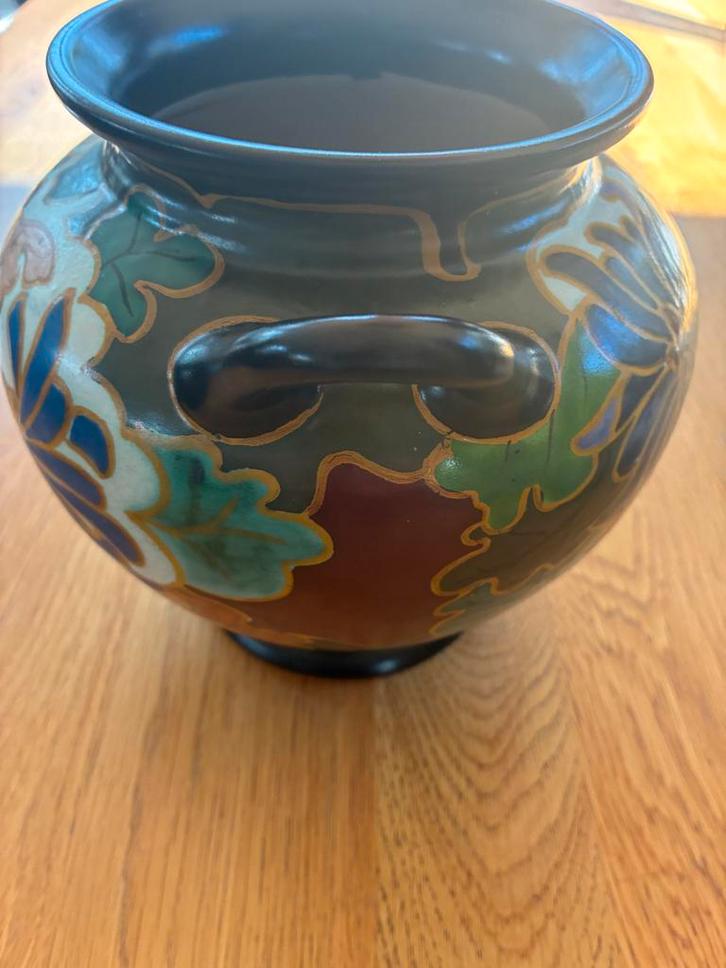 Antieke Plateel Vaas - Gouda Holland 1959, Antiek en Kunst, Antiek | Vazen, Ophalen of Verzenden