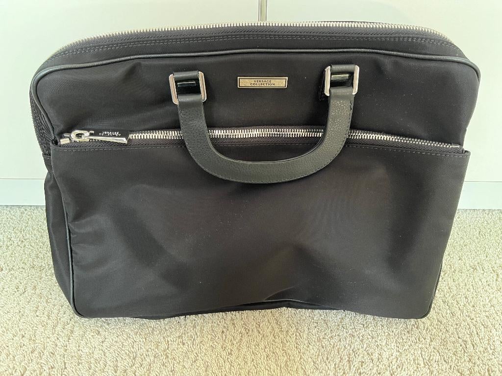 Versace Collection zwarte tas NIEUW, Zwart, Nieuw, Leer, Ophalen