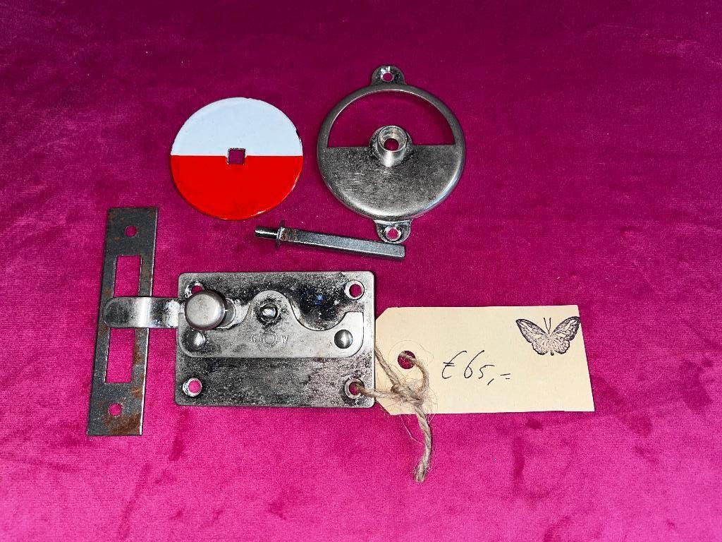 Div. oude toilet sluiting, badkamer, wc slot, vrij en bezet, Ophalen of Verzenden, Gebruikt