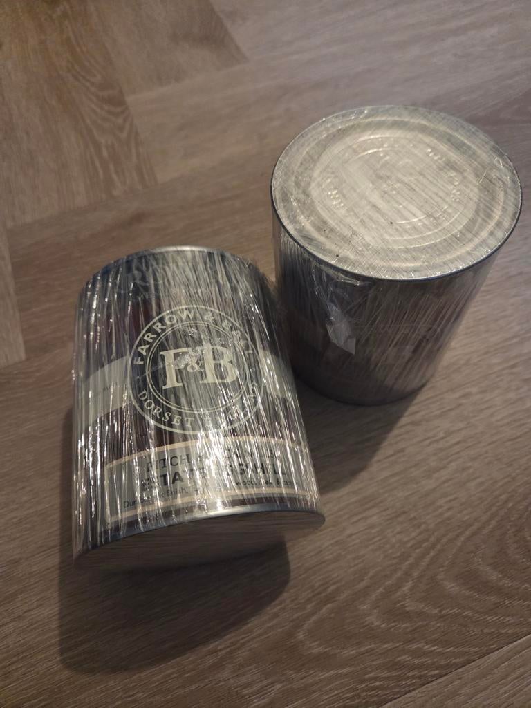 Farrow & Ball Pitch Black No. 256 Estate Eggshell + Primer, Ophalen, Zwart, Nieuw, Verf