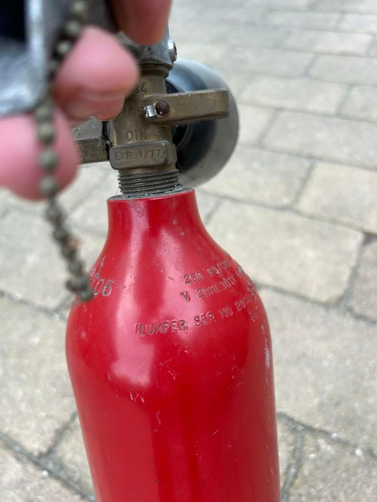 Brandblusser uit 1977, Ophalen of Verzenden, Gebruikt, Brandblusser