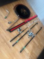 Set vis hengels + schepnet + molens – compleet pakket, Watersport en Boten, Hengelsport | Algemeen, Ophalen, Zo goed als nieuw