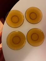 Set van 4 vintage Duralex Vereco amberkleur dessertbordjes, Ophalen
