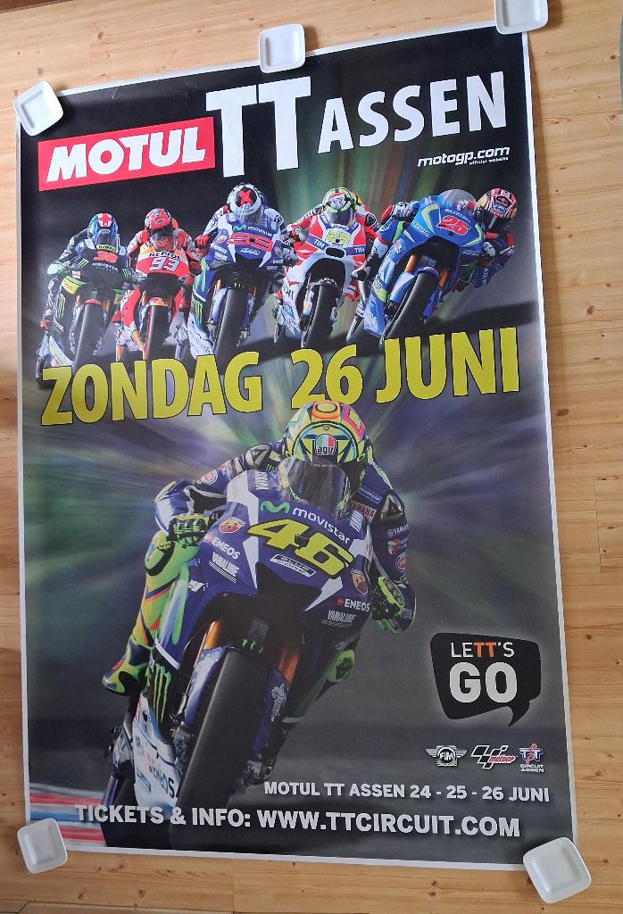 GROTE POSTER T.T. ASSEN 2016, Ophalen of Verzenden, Zo goed als nieuw, Overige sporten, Poster, Plaatje of Sticker