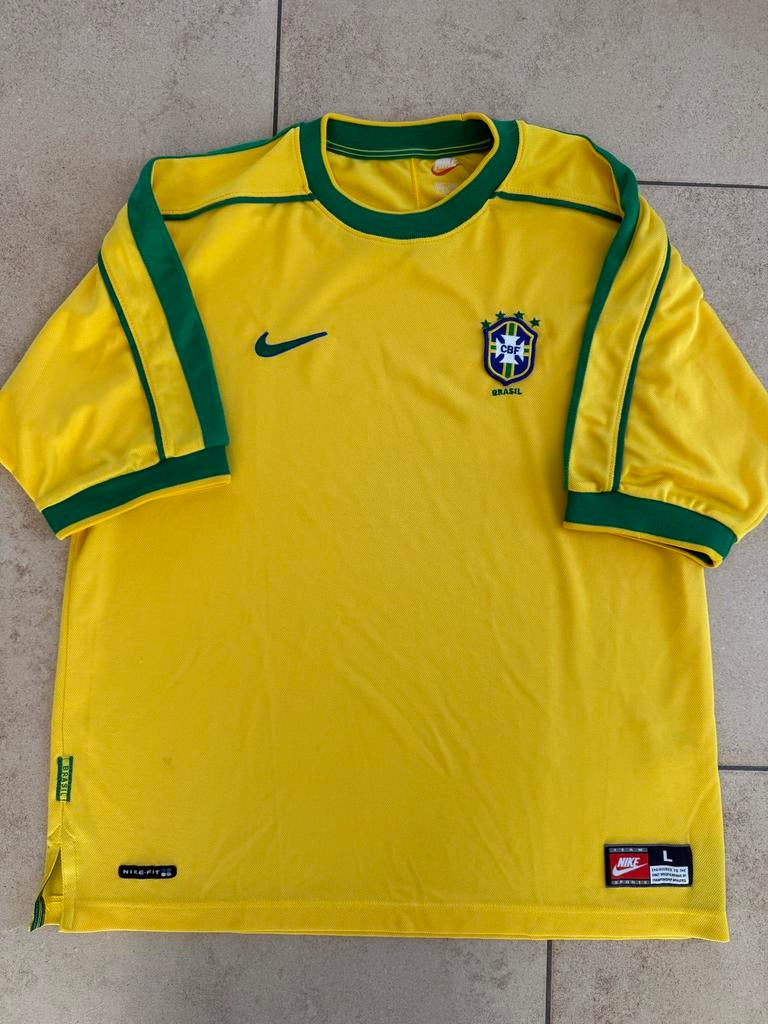Zeldzaam Brazilië WK 1998 Origineel Shirt - Perfecte Staat, Maat L, Ophalen of Verzenden, Zo goed als nieuw, Shirt