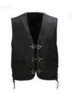 Zwart lederen biker vest X-treme met metalen sluitingen, Motoren, Kleding | Motorkleding, Ophalen of Verzenden, Nieuw met kaartje