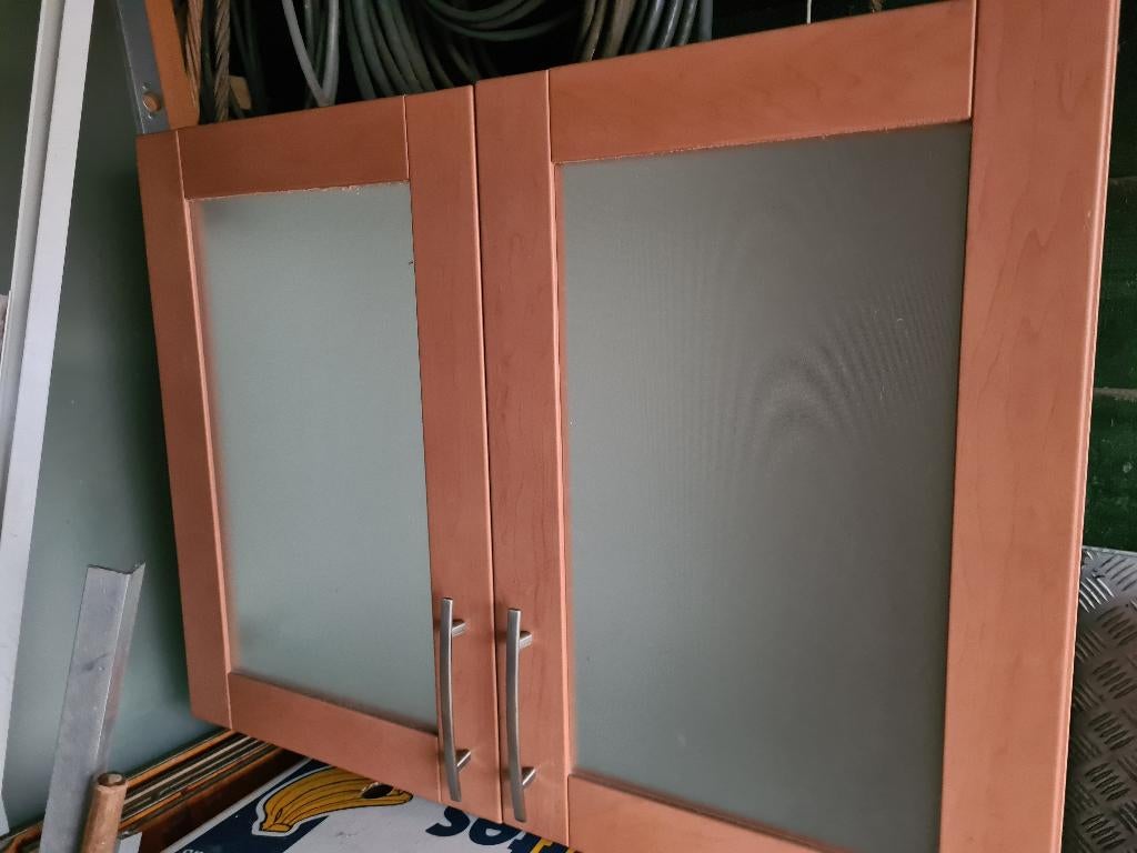 Keukenkasten., Ophalen, Beige, 50 tot 100 cm, Zo goed als nieuw