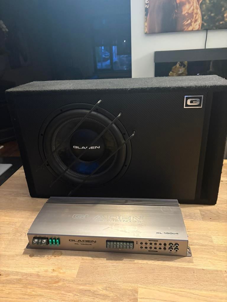 Auto subwoofer en versterker te koop!, Auto diversen, Autospeakers, Ophalen, Zo goed als nieuw
