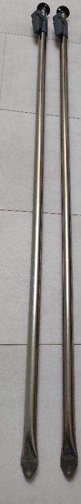 2 nwe stalen tent stokken dia 25/22mm, lang 130-220 cm, Caravans en Kamperen, Kampeeraccessoires, Nieuw, Ophalen of Verzenden