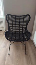 Zgan rotan vlinderstoel, Huis en Inrichting, Stoelen, Ophalen, Zo goed als nieuw, Zwart, Eén