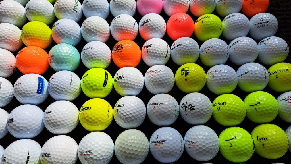 200 mix golfballen, Ophalen of Verzenden, Zo goed als nieuw, Bal(len)