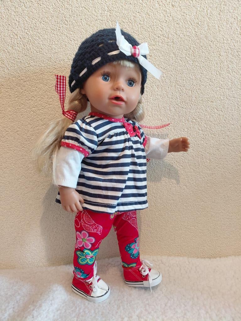 Baby Born Zus Pop in ROOD+ WIT +BLAUW. 🇳🇱 ❤️, Ophalen of Verzenden, Zo goed als nieuw, Babypop