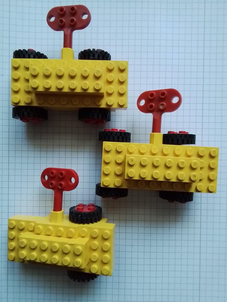 LEGO TREIN EN AUTO OPWIND-MECHANISME VINTAGE, Ophalen of Verzenden, Zo goed als nieuw, Lego