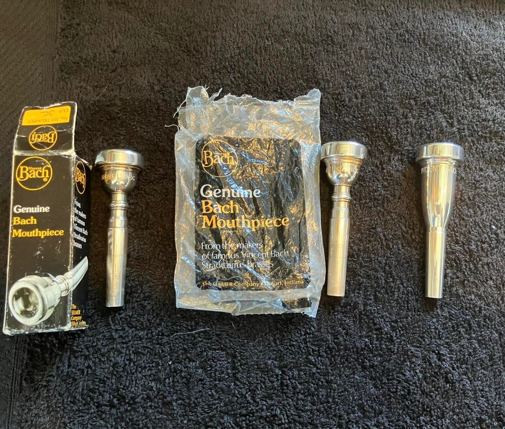 Vincent Bach mondstukken, Muziek en Instrumenten, Blaasinstrumenten | Trompetten, Ophalen of Verzenden, Zo goed als nieuw, Bes-trompet