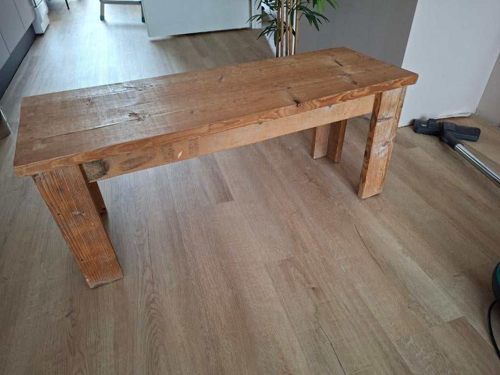 Steigerhouten bankje, Ophalen, Gebruikt