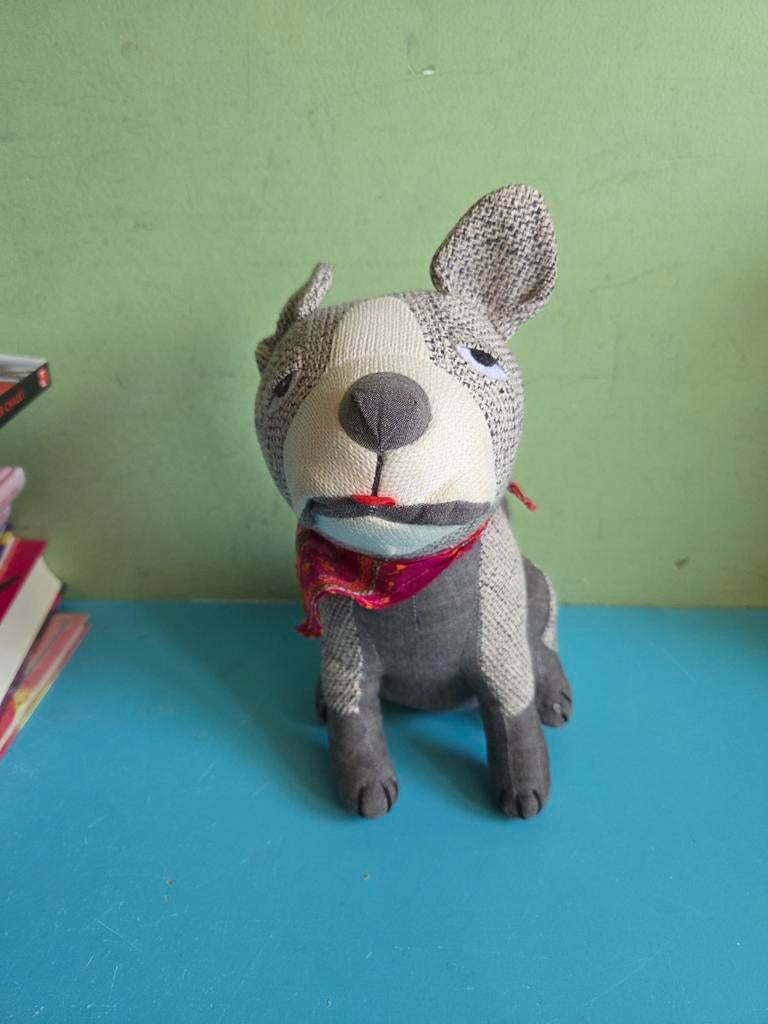 Zara Home Honden Knuffel - Grijs/Wit, Kinderen en Baby's, Ophalen of Verzenden, Zo goed als nieuw