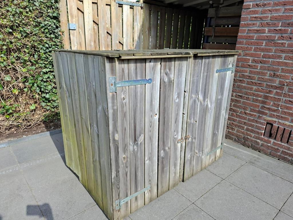 Houten container ombouw - deksel nakijken, Ophalen, Gebruikt