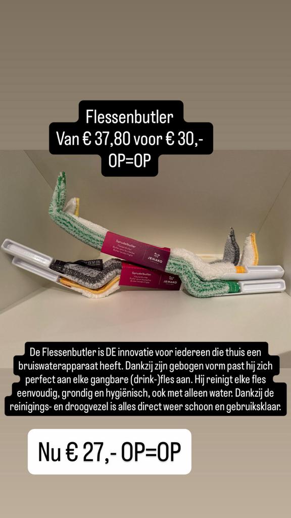 Nieuwe Jemako Flessenbutler voor bruiswaterapparaten, Huis en Inrichting, Schoonmaakartikelen, Ophalen of Verzenden, Overige typen
