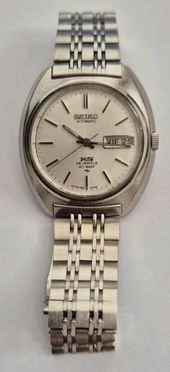 Vintage Seiko King Seiko (KS) Hi-Beat uit de jaren '70, Gebruikt, Staal, Polshorloge, Ophalen of Verzenden