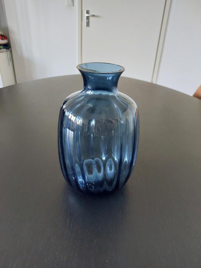 IKEA TONSÄTTA vaas, blauw, 21 cm, Ophalen, Gebruikt, Blauw, Glas