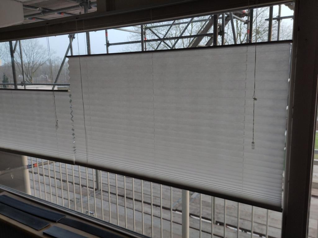 Plisségordijnen 2 stuks. Wit. 140x180 cm (bxh), Huis en Inrichting, Ophalen of Verzenden, Wit