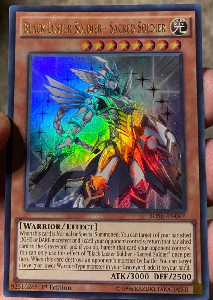 Yu-Gi-Oh! Black Luster Soldier - Sacred Soldier BOSH 1st Ed, Hobby en Vrije tijd, Verzamelkaartspellen | Yu-gi-Oh!, Ophalen of Verzenden