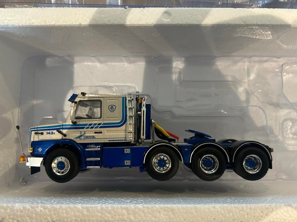Scania T143 WSI v/d Heuvel Trekker (zonder dieplader), Overige merken, 1:32 tot 1:50, Ophalen of Verzenden, Zo goed als nieuw