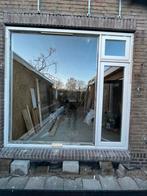 Hardhouten raamkozijn met klap- en openslaand raam, Doe-het-zelf en Verbouw, Kozijnen en Schuifpuien, Ophalen, Gebruikt