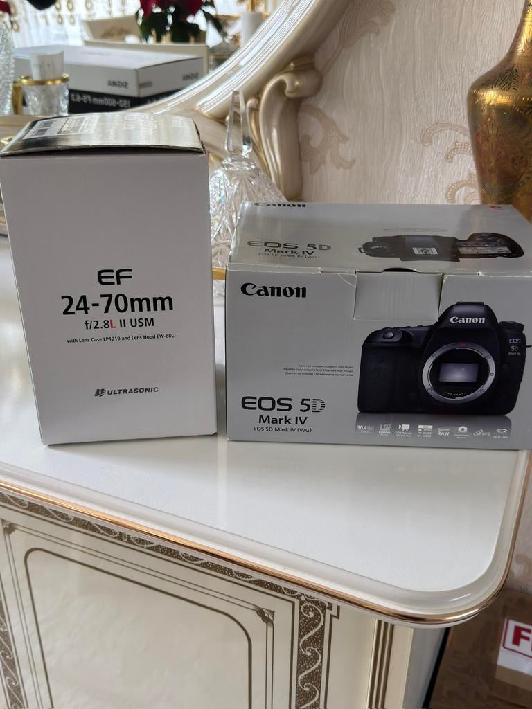 Canon EOS 5D mark4 met lens EF 24x70 mm 2.8 L, Ophalen of Verzenden, Zo goed als nieuw, Canon, Geen optische zoom