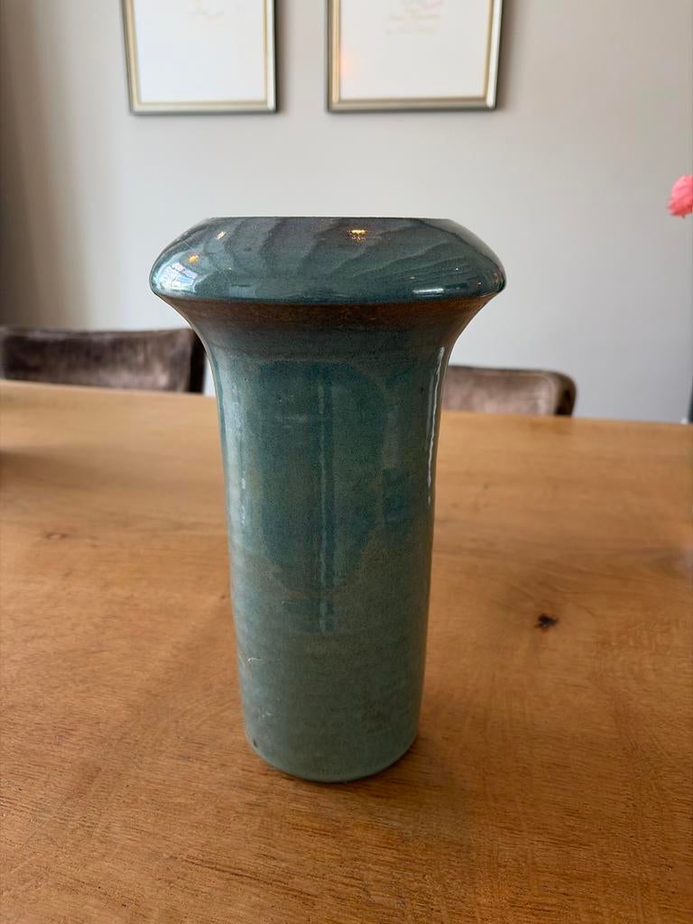 Gubbels Vaas Blauw/Groen - 26 cm hoog, Ophalen of Verzenden